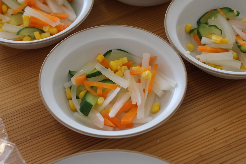 だいコーンサラダ
Radish and corn salad